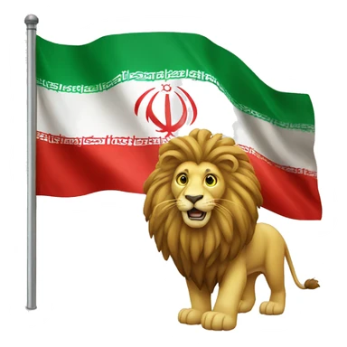 Iran flag with the lion sticker