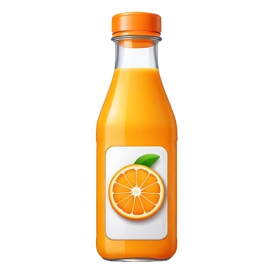 Orange juice bottle sticker