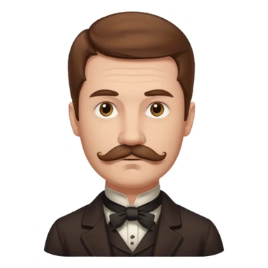 Man victorian style head sticker
