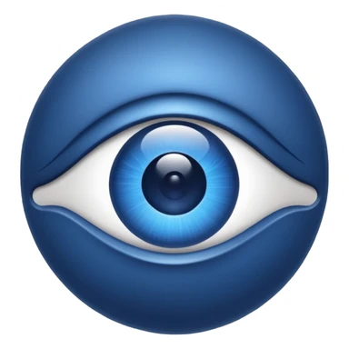 eye symbol, dark blue, minimal sticker