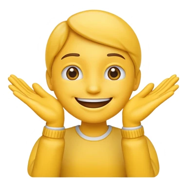 Emoji with hands out to the side sticker