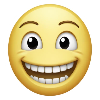 Smiley emoticon woth missing teeth sticker