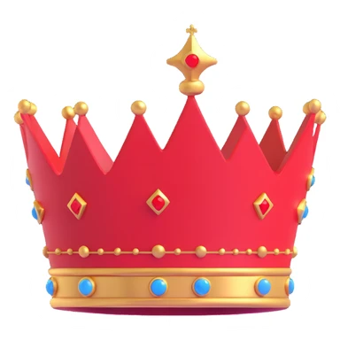 red crown with gold accents sticker