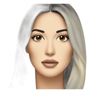 Monica bellucci beautiful face sticker