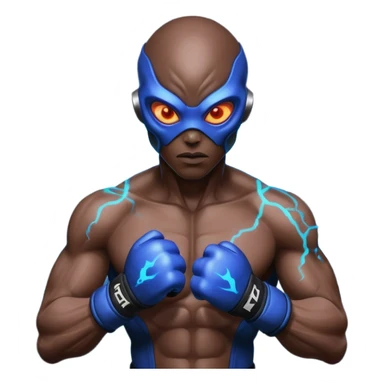 energy alien MMA fighter portrait, head and shoulders only, glowing veins, crackling aura, futuristic fight gloves, intense glowing eyes, 3D cartoon, mobile game icon style, clean background, no text, no watermark
 sticker