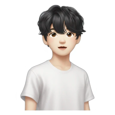 kpop-baekhyun-black-wavy-hair-bangs sticker