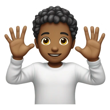 Little man with big hands sticker