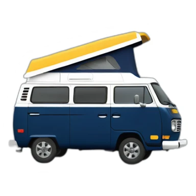 navy westfalia campervan side view sticker