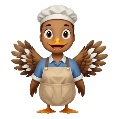 duck wearing apron







 sticker