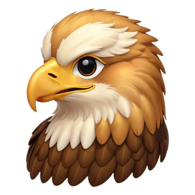 Meme-Worthy Cute Sleeping Golden Eagle Portrait Emoji, Head resting peacefully with a contented smile, showcasing a stately, broad-beaked form with eyes gently closed in serene slumber and luxuriously soft, golden plumage, Simplified yet adorably endearing features, highly detailed, glowing with a soft, drowsy amber light, high shine, relaxed and utterly lovable, stylized with an air of playful laziness, soft glowing outline, capturing the essence of a sleeping golden eagle that feels destined to become the next viral icon of adorable rest! sticker