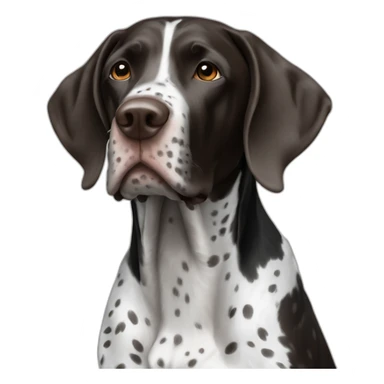 Black and white German Shorthaired Pointer sticker
