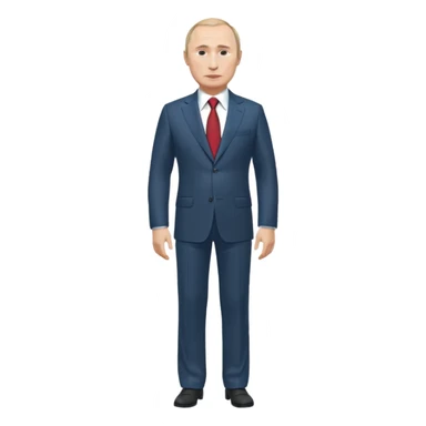 путин во весь рост, голова  по размеру больше тела  sticker
