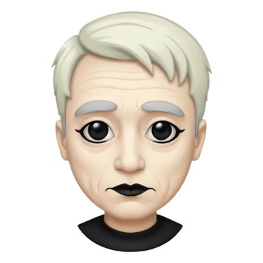 Rock and roll emo grandpa weird makeup  sticker