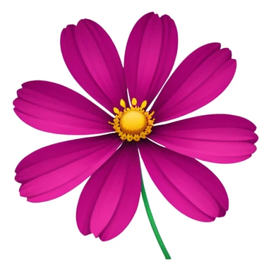 cosmos flower, simple and colorful sticker