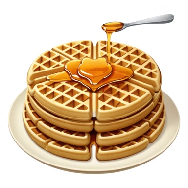 waffles with maple syrup sticker