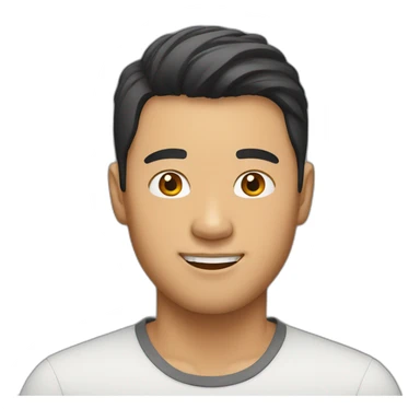 Asian American guy sticker