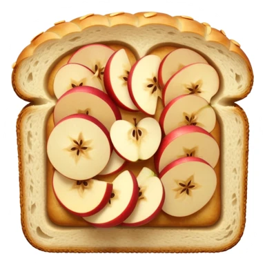 bread with apple slices inside sticker