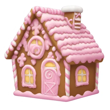 light pink gingerbread house sticker