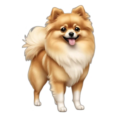 pomeranian merle color full-height sticker