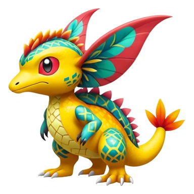 Colorful Exotic Tropical Pokémon-Fakémon-hybrid-creature (full body) sticker