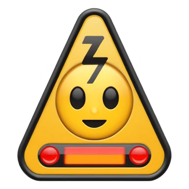 Emoji-style illustration of Speed harmonisation and hazard warning system, flat vector look, bold outlines, minimal details, no background. sticker