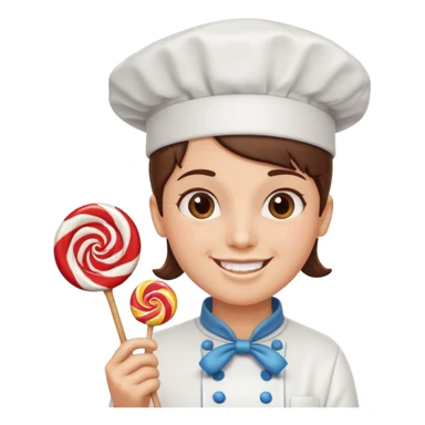 Baker + lollipop wand, Candy Chef. sticker