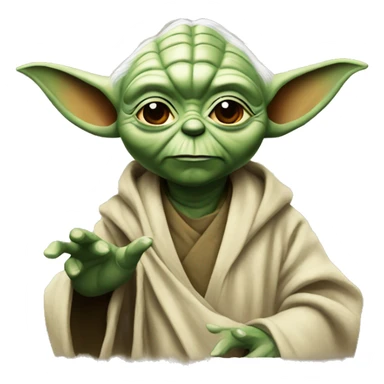 yoda as a real person  sticker