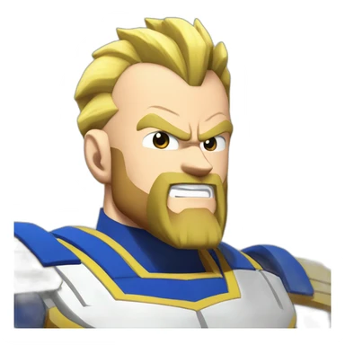 vegeta blond beard sticker