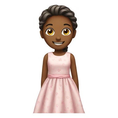 happy girl in dress sticker