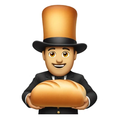Long Bread guy with a top hat sticker