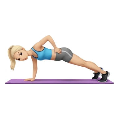 girl is doing plank sticker