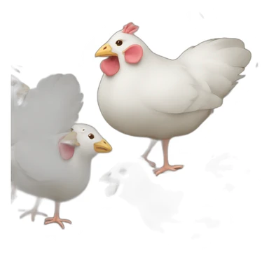 Souris sur poule sticker