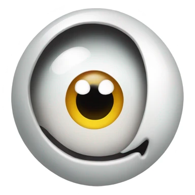 Rolling eye with laughing sticker