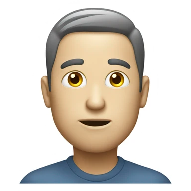 White Man thinking lightbulb sticker