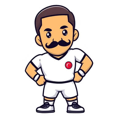 Recep İvedik, comic Turkish character with mustache and sports outfit sticker