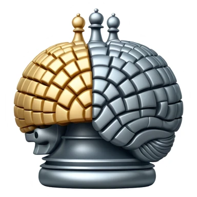 a chess brain sticker
