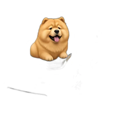 Chow Chow dog ridding tesla sticker