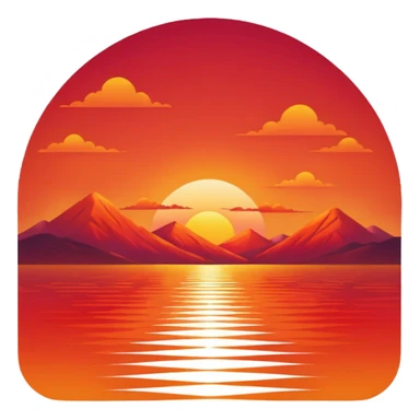 sunset sticker