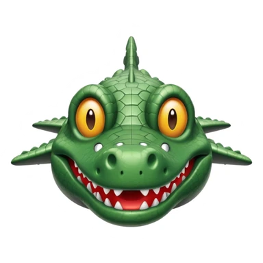 Un avions com cara de cocodrlilo i el cuerpo gris sticker