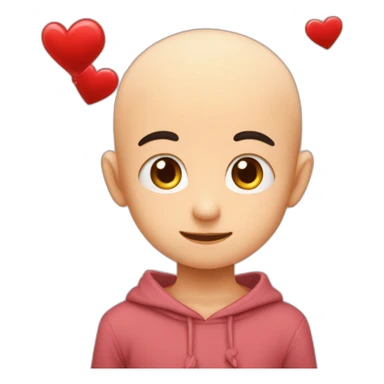 Krilin enamorado con los corazones en los ojos  sticker