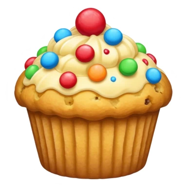 gold muffin candy on top sticker