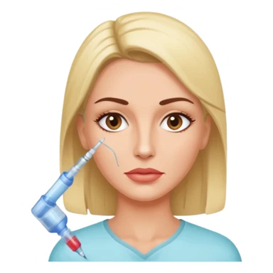  botox injection in the face sticker