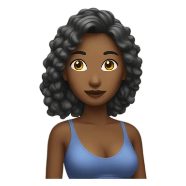 woman at beach sticker