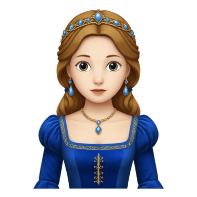 Renaissance lady, blue dress sticker
