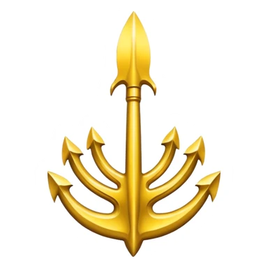 trident en jaune comme ça 🔱 sticker