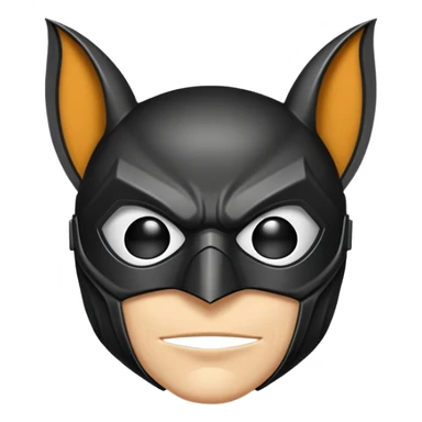 bat wearing superhero mask  sticker