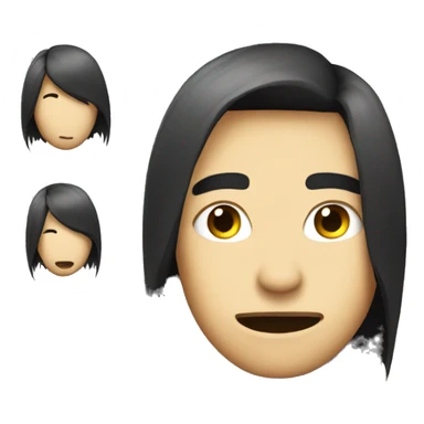 face with side part emo  sticker