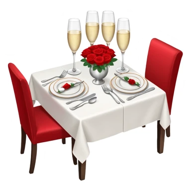 Fine dining restaurant table for two sticker