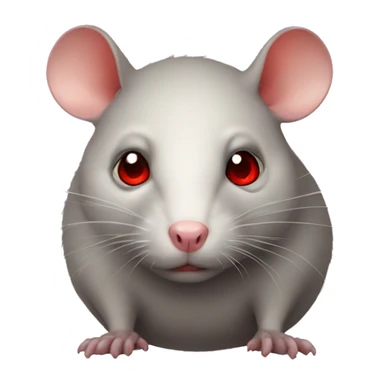 Fat rat with red eyes sticker