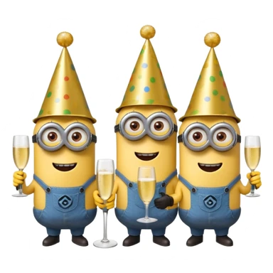 Minion party sticker